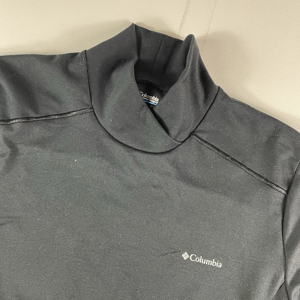 Columbia Sweatshirt Womens Medium Black High Neck Thumbholes Running Pullover